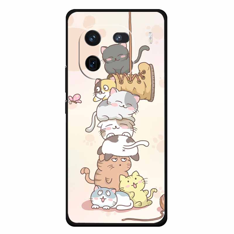 For Vivo Iqoo 12 Case Soft Silicone Cat Owl Fashion Back Covers for Vivo iQOO 12 Pro Cases Marble Shockproof Phone Shells Iqoo12