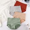 В упаковке 4 пары антибактериального нижнего белья с высокой талией, женские дышащие трусы с высокой талией из хлопка с принтом