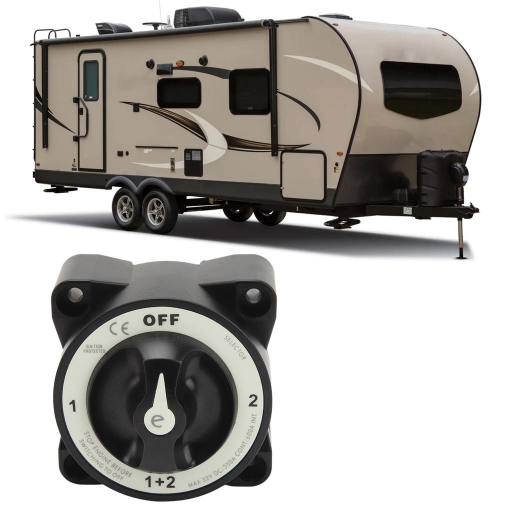 Marine Battery Cut Off Switch 350A Heavy Duty 4 Position Battery Disconnect Switch for RV Yacht 32V