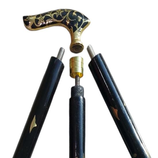 93.98 Cm Walking Stick Cane with Brass Handle Perfect Gift for Grandpa and Grandma