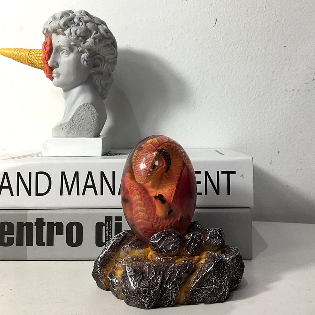 Saurs Dragon Eggs Glowing Resin Lava Saurs Egg Home Ornaments Collections and Gifts for Friends