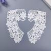 Yousheng 1 Pair Embroidered Collar Women Lace Neckline Hollow Lace Fabric Trim Applique for DIY Sewing Halloween Cosplay