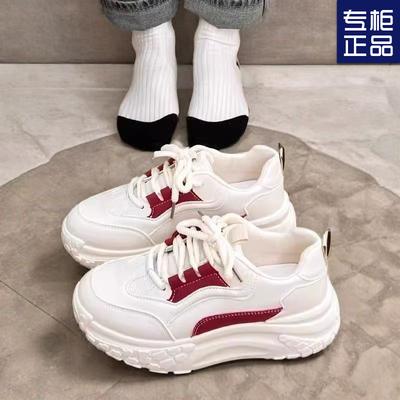 2025 весна и осень новая студенческая белая мода толстая подошва усиливающая тренд популярная универсальная спортивная повседневная обувь женская обувь