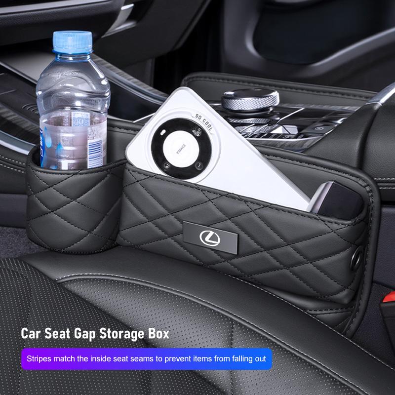 Car Seat Gap Organizer Leather Storage Box Interior Cup Holder For Lexus F-SPORT ES RX NX LS UX LM LX GX LC RZ IS CT GS RC HS SC