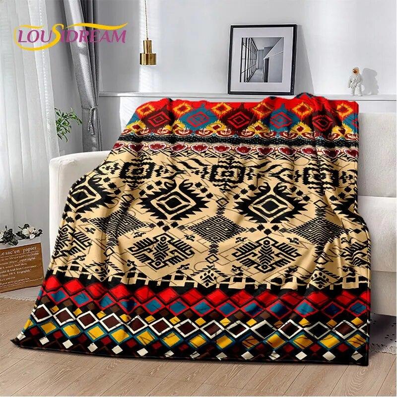 Nordic Bohemia Persia Series Soft Plush Blanket,Flannel Blanket Throw Blanket for Living Room Bedroom Bed Sofa Picnic Leisure