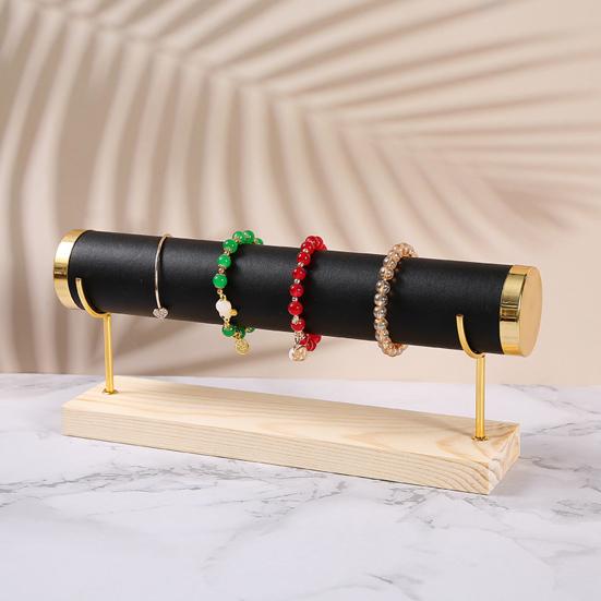 Bracelet Display Stand Elegant Jewelry Organization Wooden Base Bangle Watch Storage Holder for Home