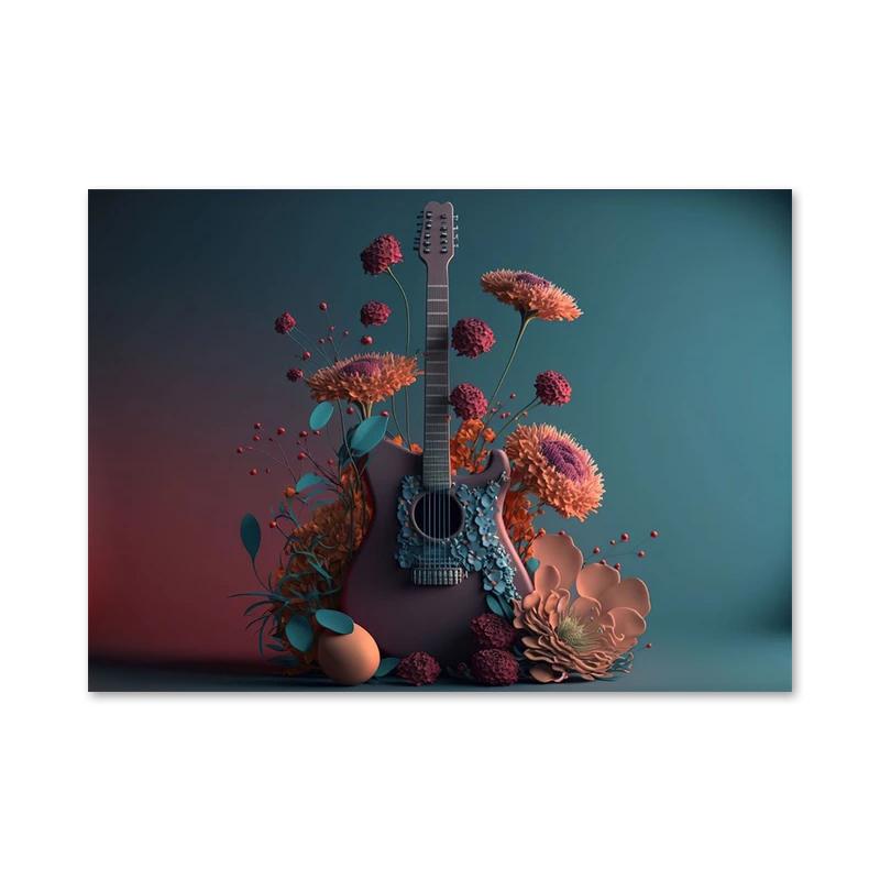 Цветные музыкальные гитарные пластинки, постеры и принты, абстрактная современная эстетика, джаз, холст, настенное искусство для музыкальной комнаты, домашний декор