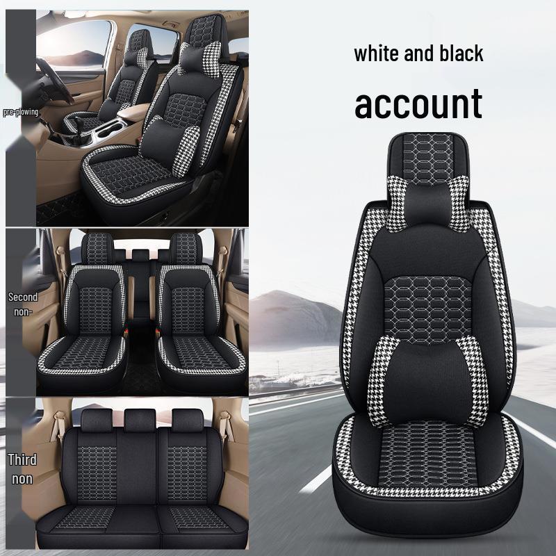 2016 Универсальный льняной чехол на сиденье Baojun 730, Полное покрытие для семиместного автомобиля, Всесезонный.