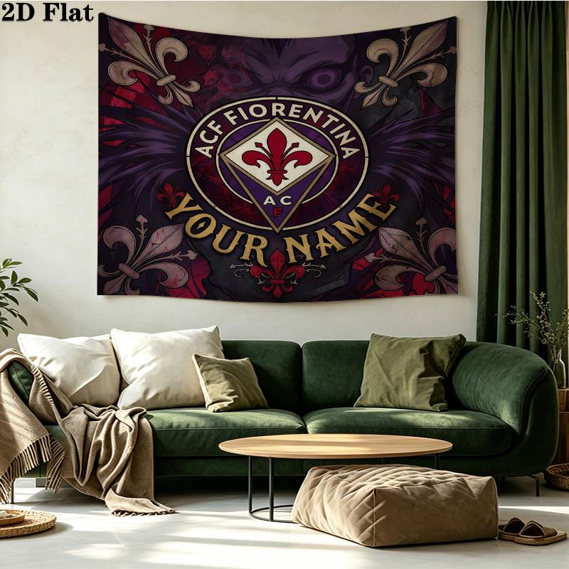 Custom Name ACF Fiorentina Printed Tapestry – Wall Hanging for Bedrooms, Dorms, and Home Decor