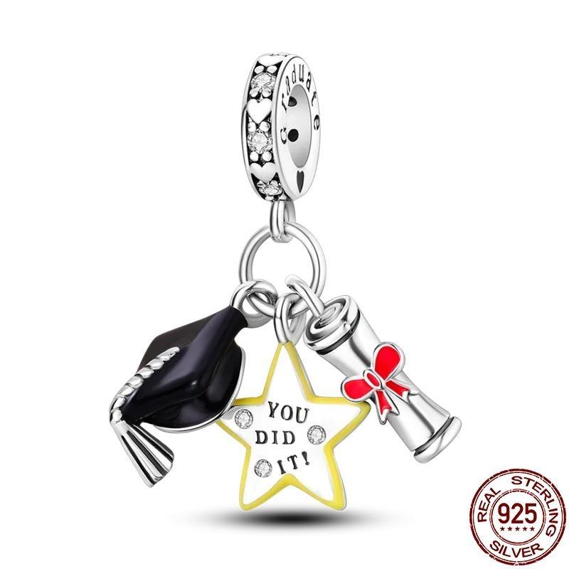 New In Copper Red Wine And Wine Glass Charm Beads Fit Bracelet Diy Pendant Woman Jewelry