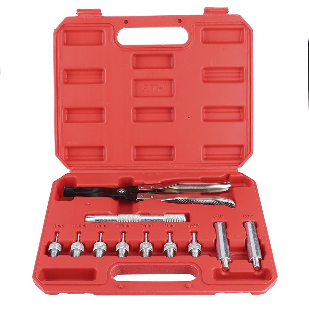 11pcsset Valve Stem Seal Pliers Removal Install Kit Long Drive Handle Automotive Garage Tools