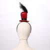 Fascinators Mini Top Headband Sparkling Feather Bow Hat Circus Ringmaster Small Hair Hoop Halloween Carnival Costume Accessory