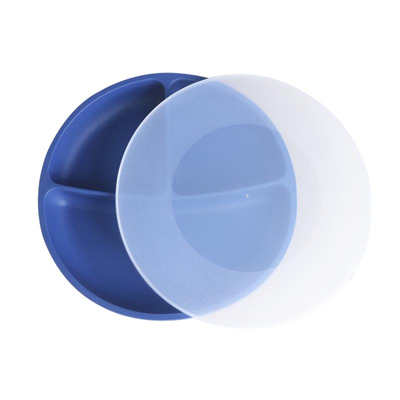 ODM Eco-Friendly BPA Free Kid Baby Feeding Silicone Suction Plate for Babies with Cover