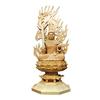 Wooden Buddhist Statue Fudo Myoo Cypress Wood Gift Box