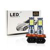2Pcs Double Color + Flashing LED Fog Lamp H1 H3 H7 H11 H8 HB3 HB4 881 H27 Super Bright 30 Watt 6000LM Car Lens Fog Lamp 12V