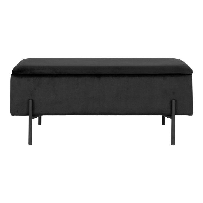 House Nordic Luna Storage Bench Black 442802
