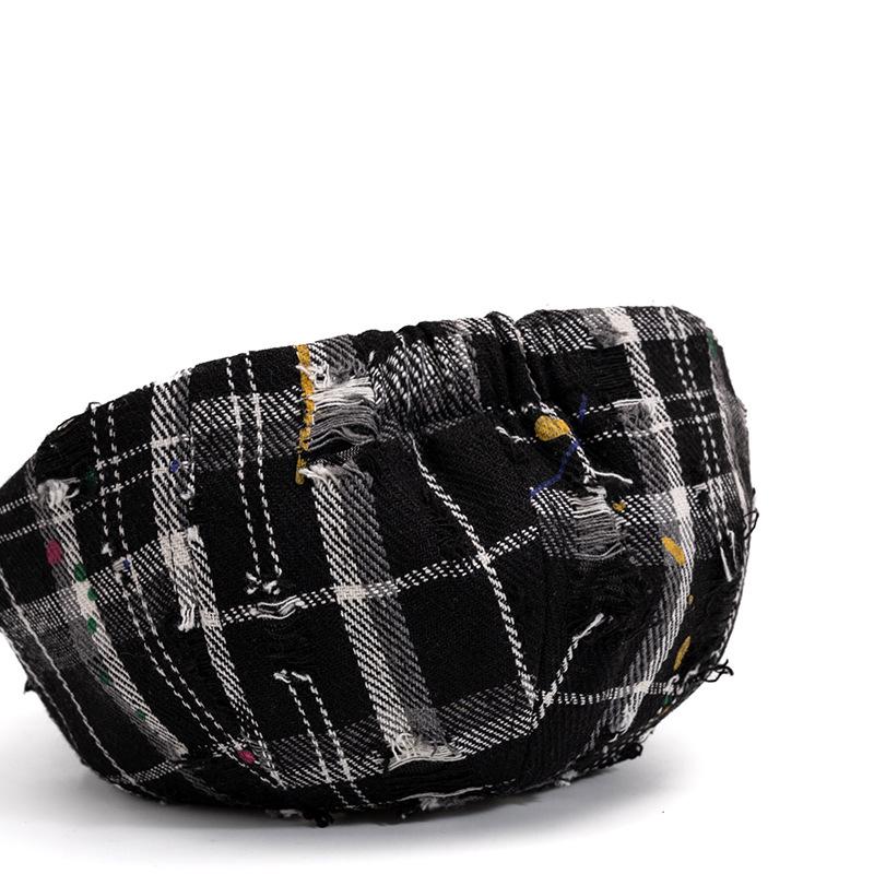 Кепка в клетку в стиле ретро, женская восьмиугольная кепка, весна-лето, кепка газетчика