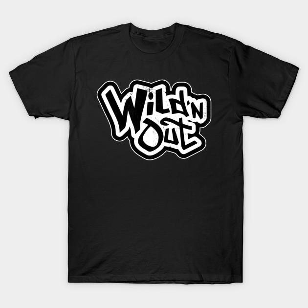 Мужская черная футболка с принтом Wild N Out Печать на трансферной бумаге без вырезания Хлопковая футболка