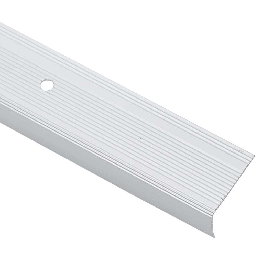 Stair Edge Profiles 10 pcs Silver 67 x 3.5 x 3 cm Aluminum