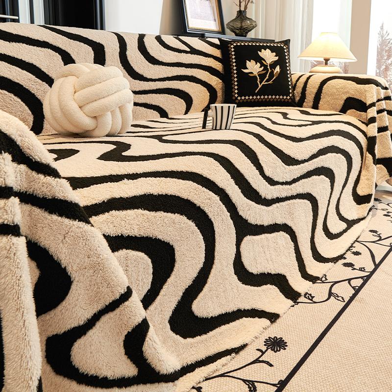 Чехол для дивана для пикника и кемпинга Shu Velveteen Funda Sofa Wavy Grain Чехлы для дивана Коврик Плед Одеяло Весна Зима