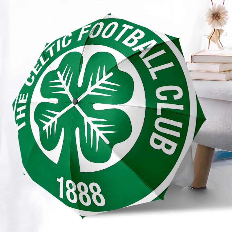 Celtic Football Club, 1888- Automatic Opening and Closing, 8-rib Structure Portable Umbrella, Suitable for Men and Women in All Seasons - Pe