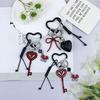 Брелок для ключей Sweet Love Heart для женщин, красный бант, рюкзак, брелок, подвеска, украшения, сумки, парные подвески, украшения ручной работы, подарки