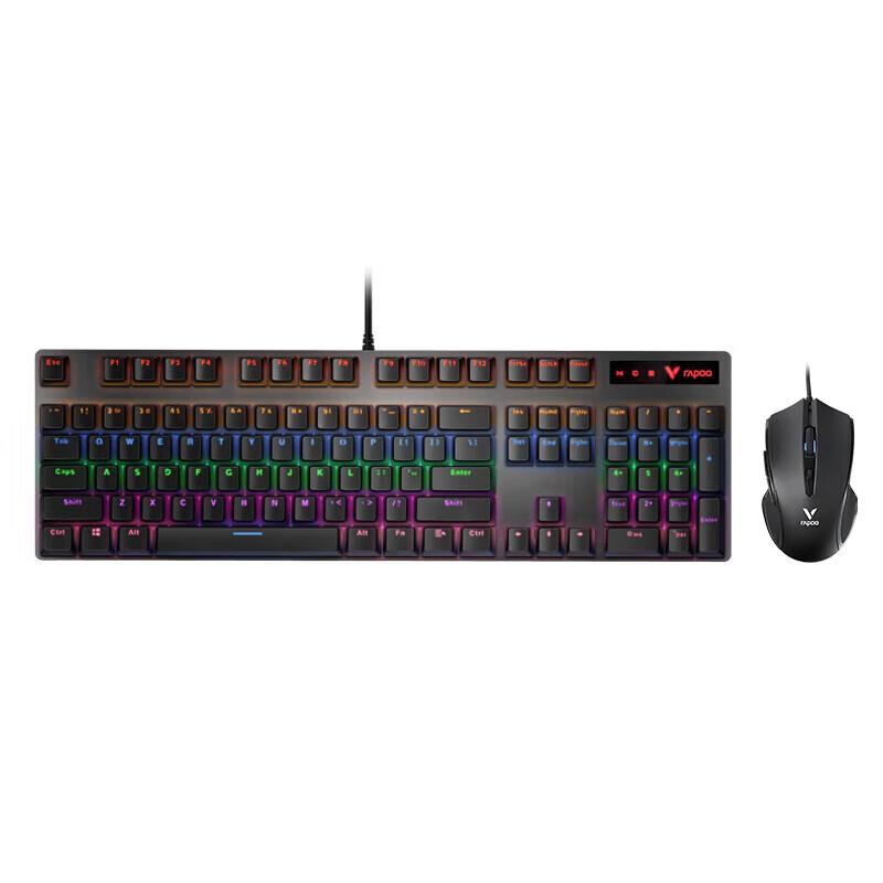 Rapoo V500PRO+V20S Wired Mechanical Keyboard & Mouse Combo