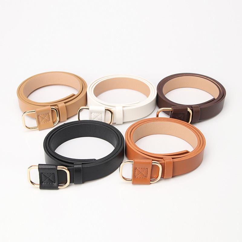 Womens Adjustable Faux Leather Belt For Casual And Office Wear With Smooth Buckle