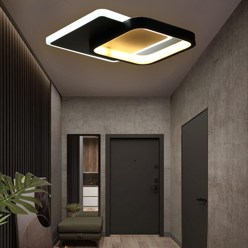 Светодиодный квадратный домашний светильник, современные блестящие потолочные светильники, светодиодные лампы круглой формы для украшения гостиной, потолочные светильники для спальни