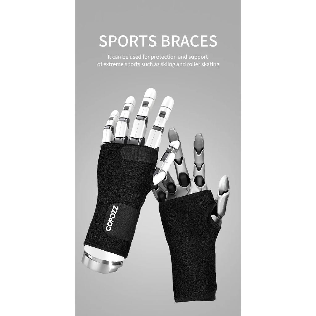 COPOZZ Adjustable Ski Strokes Wrist Gear Hand Protection Roller Palm Pads Protector Snowboard Skating Guard Men Women Child