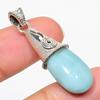 Подвеска из стерлингового серебра 925 пробы с драгоценным камнем Natural Republic Larimar 1,75 дюйма v9m77