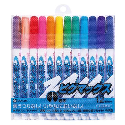 SAKURA Sakura Crepas Ручка Pigmax Тонкий наконечник 12 цветов На водной основе ZPK-S12