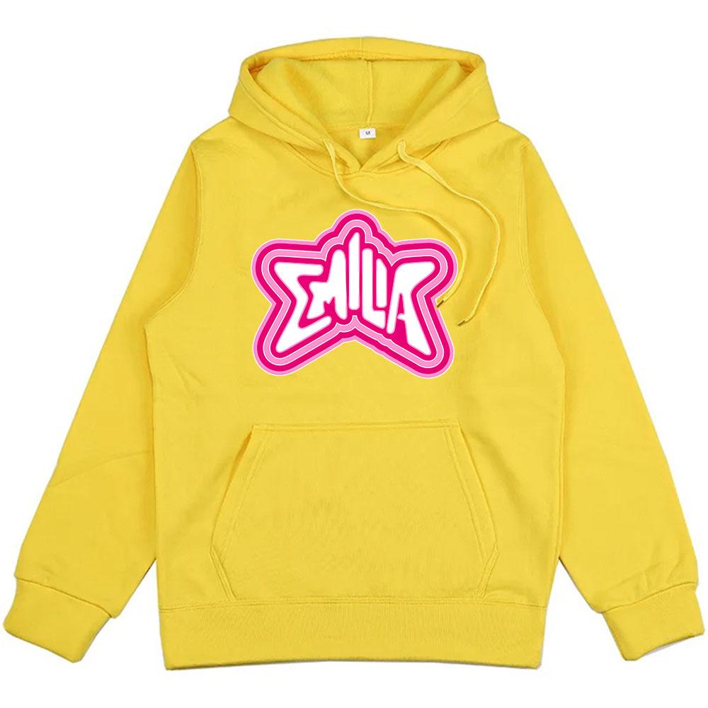 Emilia Mernes Hoodies Streetwear Long Sleeve Men Women Clothing Winter Comfortable Hooded Sweatshirt Funny Graphic