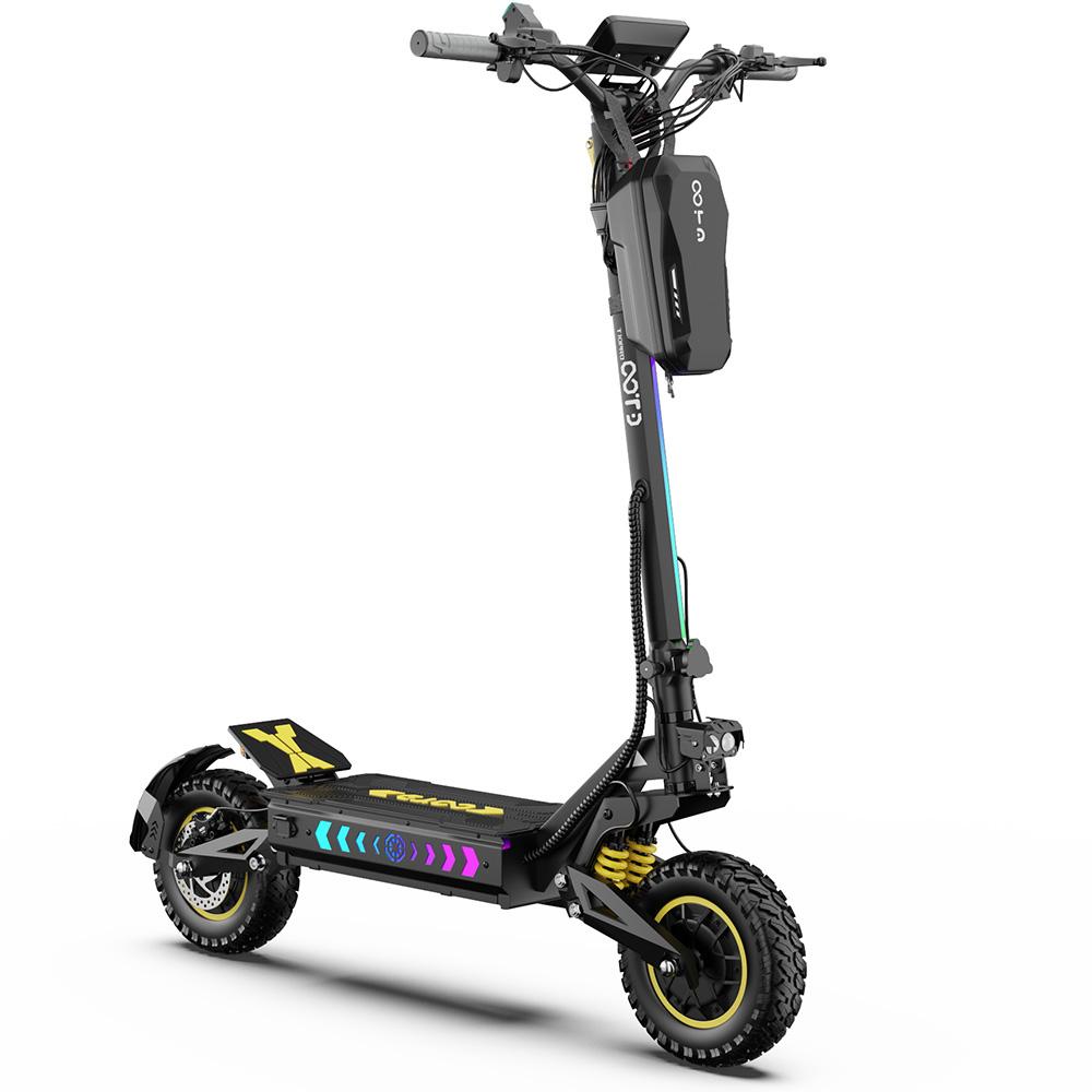 OOTD Электросамокат T10 Pro Складной 11-дюймовый Двигатель 2600 Вт Гидравлический Тормоз 52 В 23,4 Ач Полная Подвеска Взрослый Электросамокат Черный