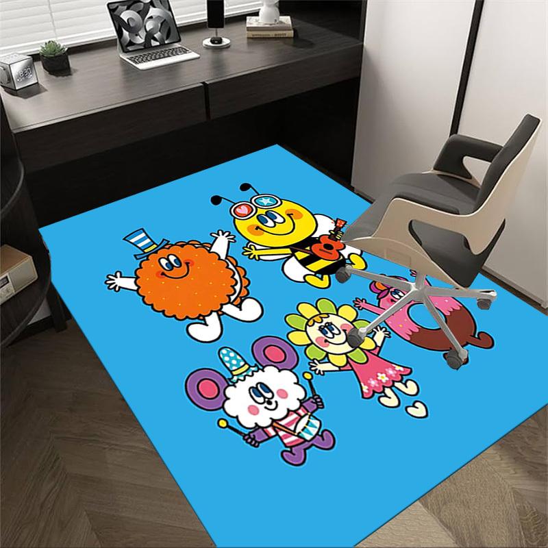 1PC cartoon characters Non-Slip Floor Carpet Compatible for Office&Living Room&Bedroom&Dining room - Flat- Soft & Pattern, Vibrant Colors-W280