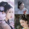 Crystal Petals Women U-shaped Zinc Zinc Alloy Hanfu Hair Sticks Pearl Row Hairpin Hair Forks Hair Accessories