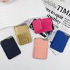 Anti-Slip Cell Phone Card Holder PU Leather Stick-on Phone Stand Phone Holder  Bracket Standing