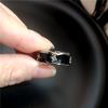Готический Панк Черный Хрустальный Сердце Любовь Красный Крест Геометрический Капельное Масло Открытое Кольцо Y2K Гранж Крутые Хип-Хоп Украшения Эмо Аксессуары