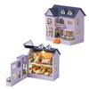 CUTEROOM Wooden Dollhouse Kit DIY Miniature House Easy To Assemble for Kids Handmade Kit with LED Lights (D032)