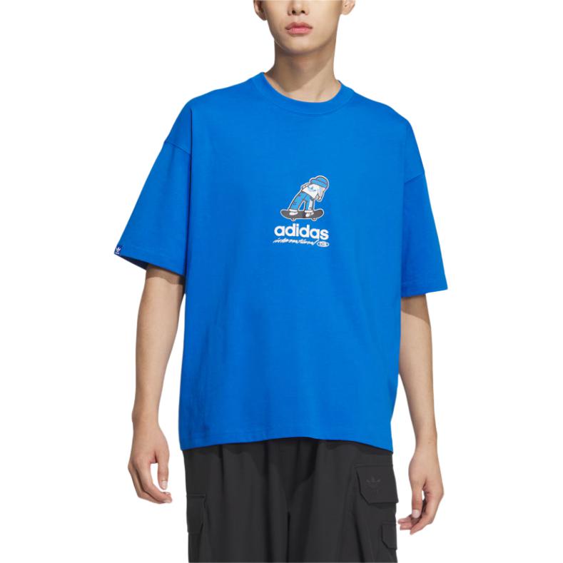 adidas Оригинальная футболка CITY SKATE Мужская Синее перо птицы JC6828-