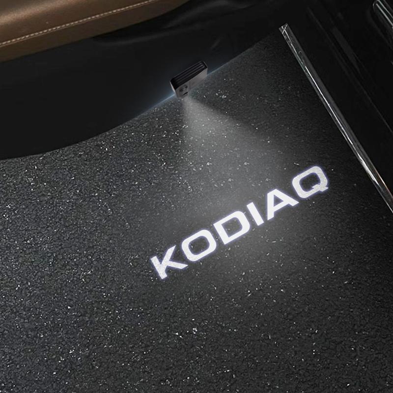 Car Projector Lamp For Skoda Karoq Kodiaq Superb Octavia Kamiq Rapid Interior Lights LED Courtesy Wireless Accessories