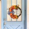 Front Door Fall Wreath Artificial Pumpkin Harvest Party Wall 15.75inchx15.75inch Versatile