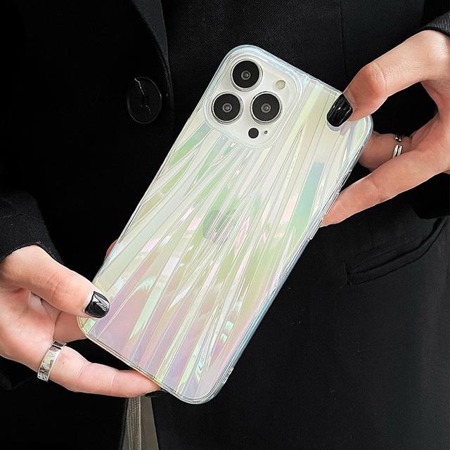 Чехол Ins Rainbow Laser Gradient необычной формы для Iphone 13pro Max 12 11 Pro Max Xr X Xs Max, мягкий прозрачный противоударный чехол для телефона
