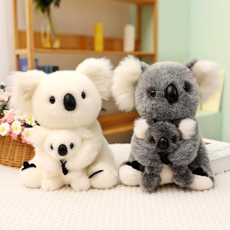 Cute Mother and Baby Koala Plush Toys - Comforting Hug Pillow for Children