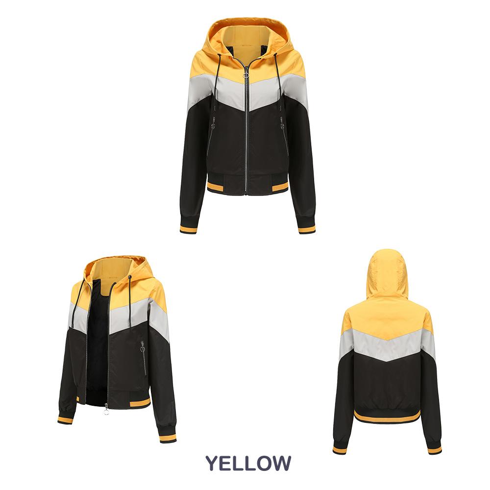 Женские ветровки Тонкая застежка-молния Куртки с капюшоном Легкий дождевик Короткий плащ Весна Осень Ветровка Уличная повседневная одежда