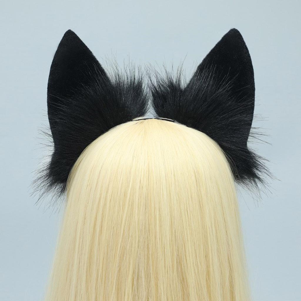 Lolita Style Hairhoop Fox Ear Hairband Bendable Ear Headband Costume Hairhoop Female Theme Party Subculture Headwear
