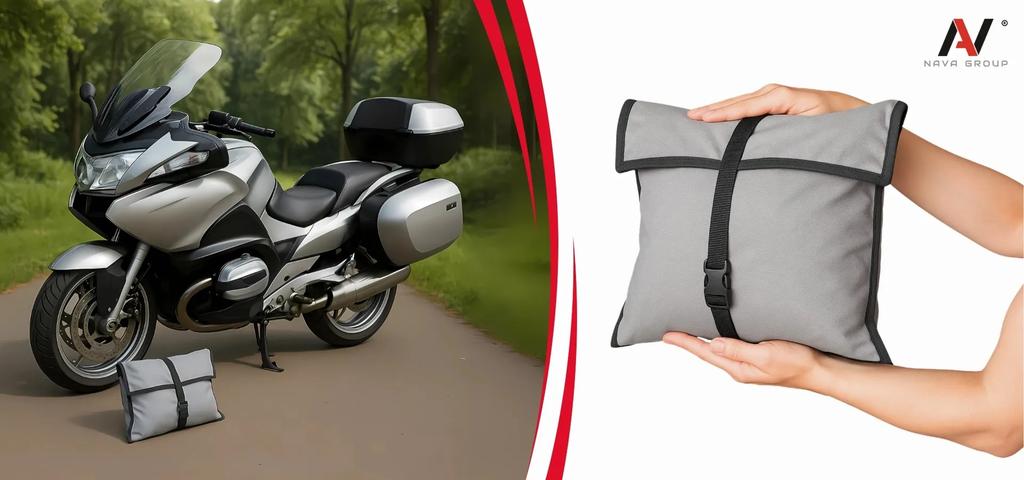 Pokrowiec na motocykl z kufrem l 245x125 wodoodporny motor uv practic pas