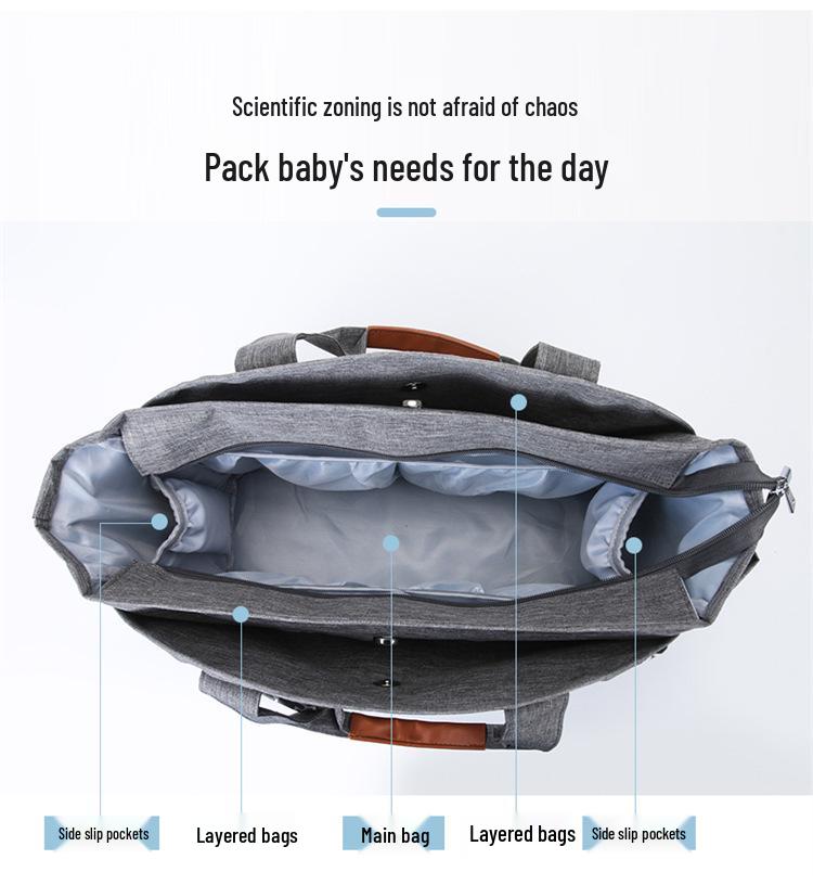 Многофункциональная сумка-кроссбоди на одно плечо для мамы и малыша с креплением для коляски