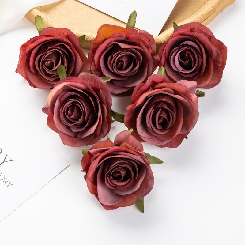Искусственные цветы Розы Свадебные букеты Украшение дома Гирлянда Головной убор Свадебный Сделай сам Подарочная коробка Рождественские гирлянды Высокое качество