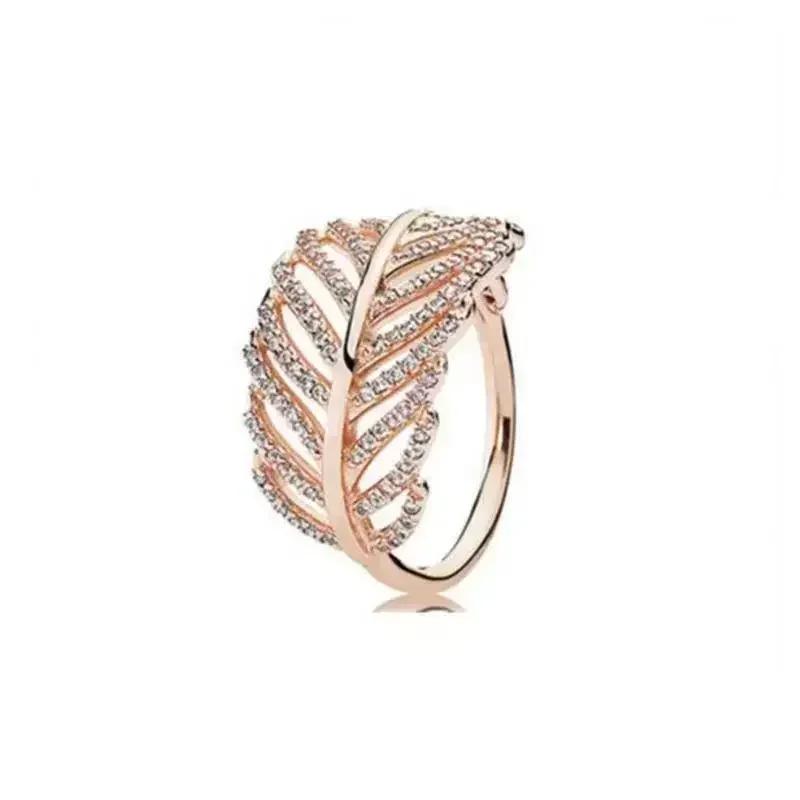925 Sterling Silver Rose Gold Ring Hot Selling, Sparkling, Fashionable and Charming Crystal Ring, Women's Birthday Jewelry